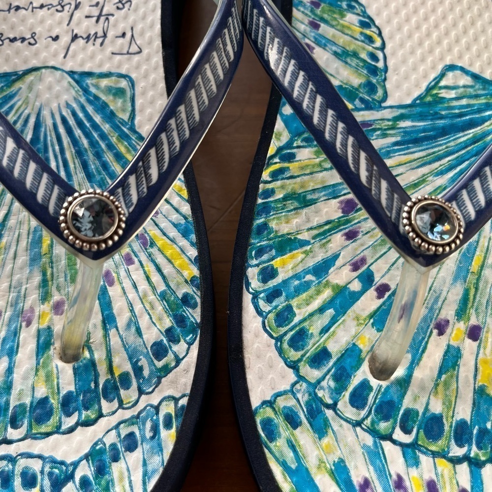 Brighton Women’s CALYPSO SHELL Sand Flip Flops
STYLE SAND NVY2 Navy Blue White 7 - Picture 11 of 15